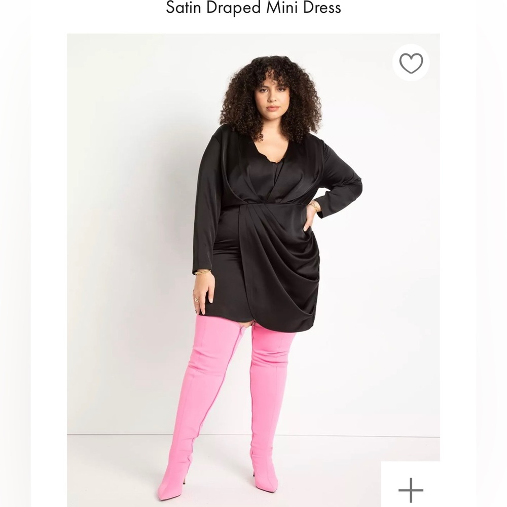 ELOQUII Draped Mini Dress